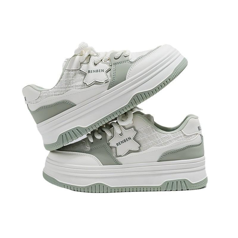 Little White Shoes Women's Shoes Platform Versatile Niche High Sense Cherry Blossom Casual Board Shoes In Trendy Shoes 6