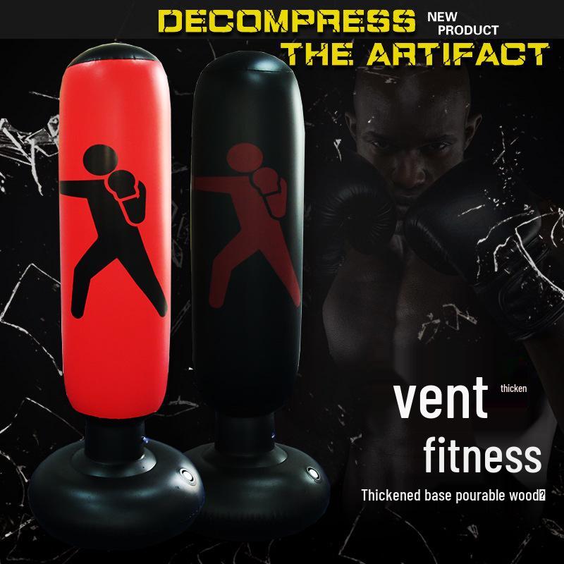 Inflatable Fitness Boxing Pillar Stress Relief Toy, PVC Thick 1.6m Tumbler for Adults