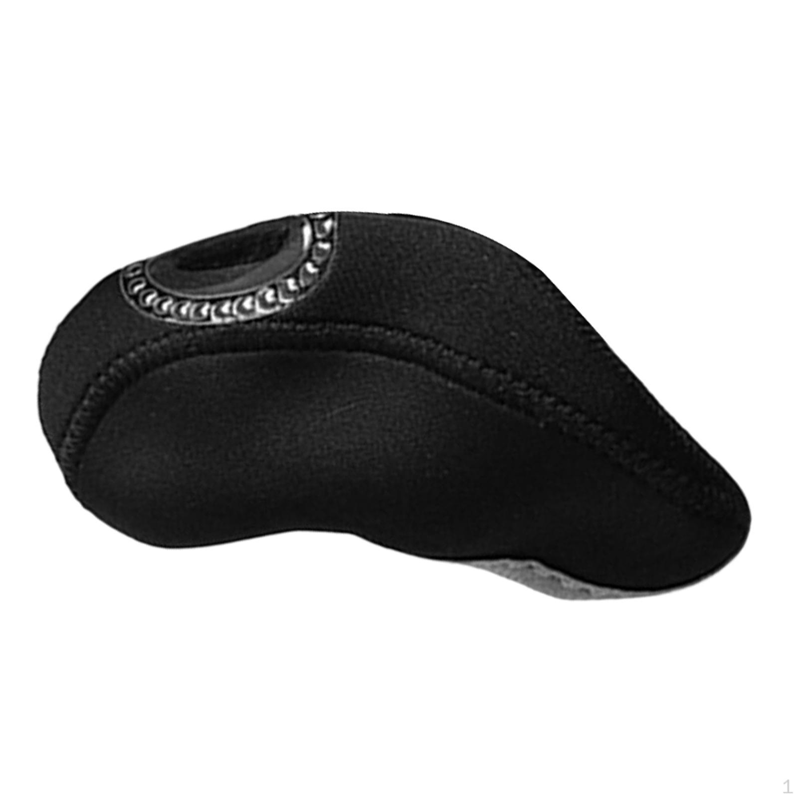 

Golf Iron Headcover Head Protector with Window, Lightweight Anti Scratch Club Cover Black