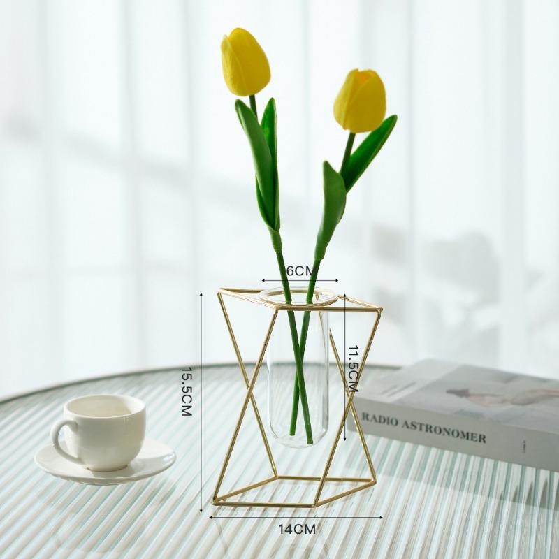 Home Decorations: Living Room Desktop Flower Arranger Table Dried Flowers Artificial Flower Vase