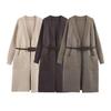 2025 Autumn Women's Stylish European & American Knit Coat with Belt