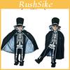 Kids Boy Skeleton Skull Ghost Cloak Halloween Cosplay Party Outfit Costume