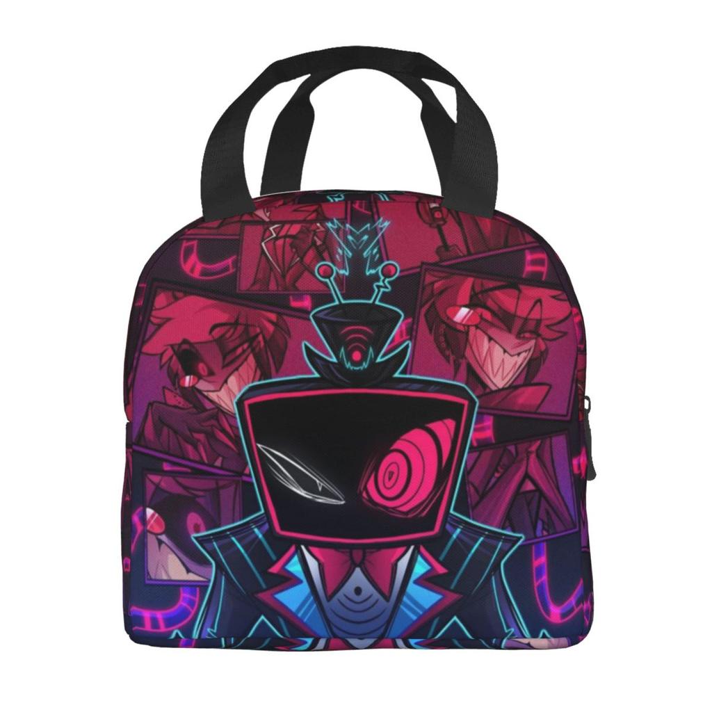Hazbins Hotels Alastor Vox 2 Thermal Insulated Lunch Bag for Office Portable Food Bag Container Thermal Cooler Lunch Boxes