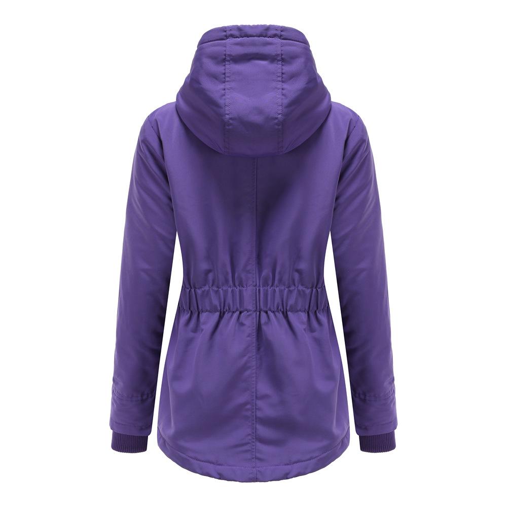 New Parker Coat Autumn/Winter Lamb Fleece Cotton Coat Women's Thickened and Plushed Cotton Coat Women's Casual Hooded Coat