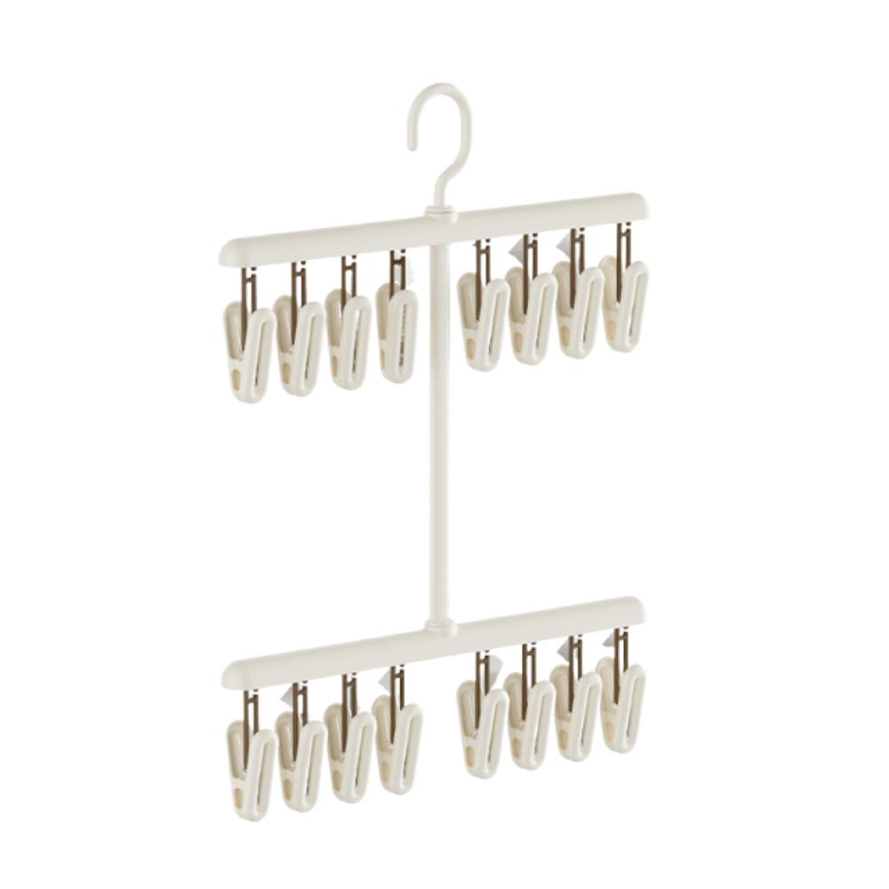 

Detachable Underwear Drying Clips Windproof Clothes Drying Rack with Clips Household бежевый