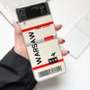 Travel New York Airplane Ticket Art Fashion Case For Samsung Galaxy Z Flip 3 4 5 6 7 Hard Folding Z Flip4 Clear PC Cover Gift