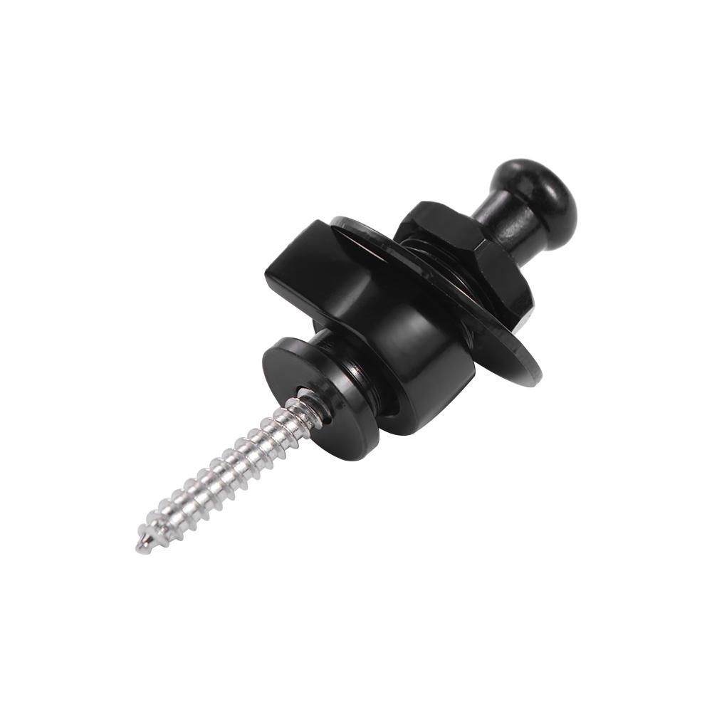 Alloy Electric Guitar Strap Locks Guitar Tail Nail Round Head Skidproof Round Head Straplocks Straplock Black