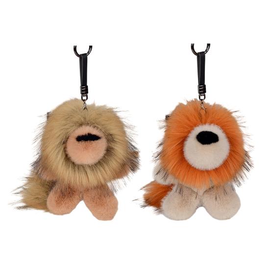 Doll Pendant Keychain Lion Shape Plush Doll Lightweight Key Holder Easy To Carry Keychain Backpack Accessories