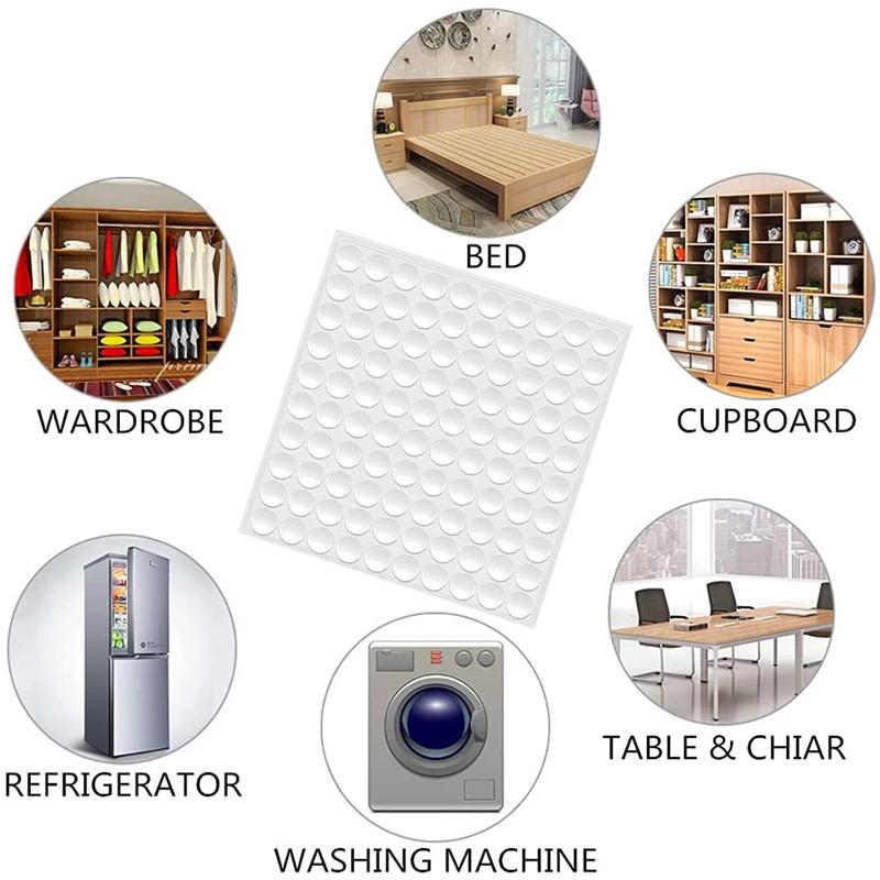 Strong Self-Adhesive Clear Door Stopper Rubber Damper Buffer Cabinet Bumpers Furniture Dots Cushion Protective Pads Tiny Bumpons