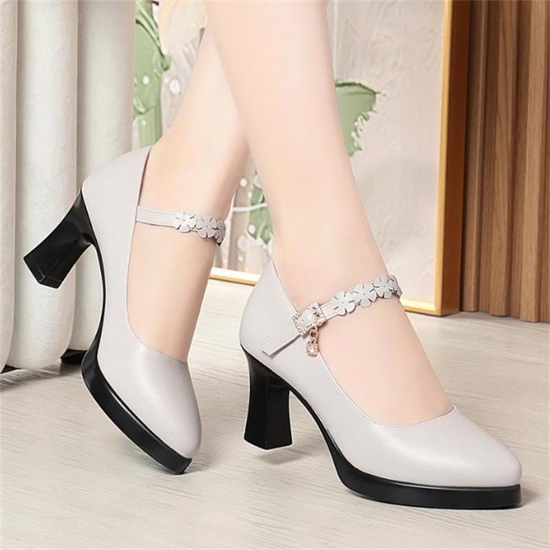 

9CM Super High Heels Shallow Mouth Shoes Women Platform Pumps 2026 Block High Heels Shoes Model Wedding Party Women 35
