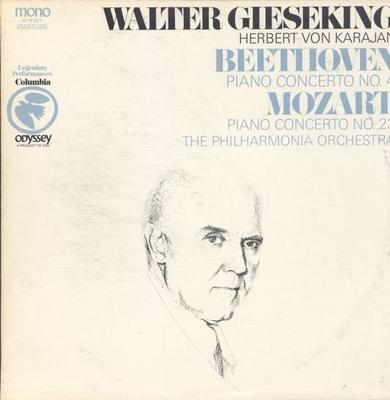 LP Record WALTER GIESEKING, PIANO HERBERT VON - Eethoven: Concerto No. 4 In G Major 32160371 COLUMBIA ODYSSE US Classical Used