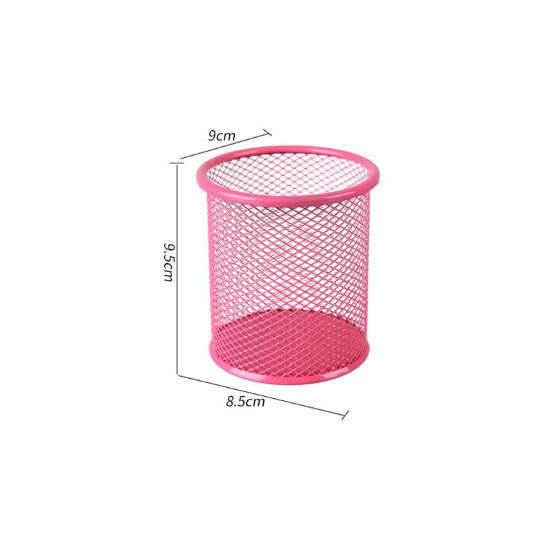 Multifunction Round/Square Mesh Pen Pot Multicolor Pen Holder Desk Tidy Stationery Organiser Pencil Storage Stationery Organiser