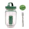 Leakproof Salad Po Salad Jars Meal Fruit Salad Container with Side Hatch Bowl and Dressing Cup for Kitchen Outdoor Picnic Lunch