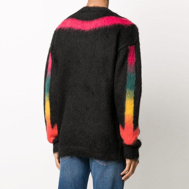 OFF WHITE Fuzzy Arrows Crew Knit Sweater OMHA036E20KNI0021087