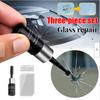 Three-piece Set Car Glass Repair Window Cracks Gone Kit Remove Scratch Automobile Truck Motorcycles Broken Repair Windscreen Crack Recovery Set