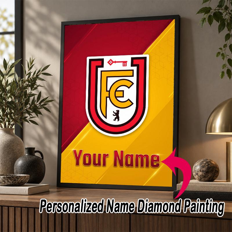 Custom Name Union Berlin FC 5D Diamond Painting Personalized Full Drill Diamond Art Kit Gift