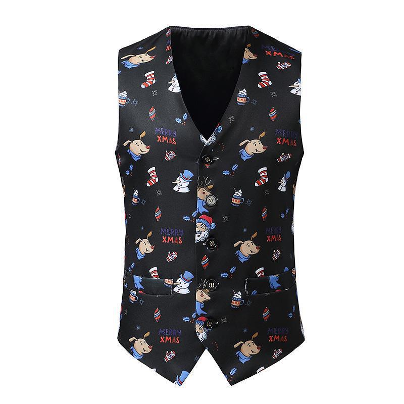 2023 Men's Christmas and New Year 3D Santa Claus Vest
