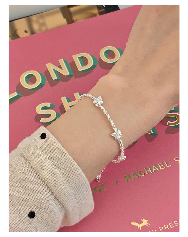Chic Silver Butterfly Bracelet for Women - Stylish, Unique, and Trendy Hand Jewelry
