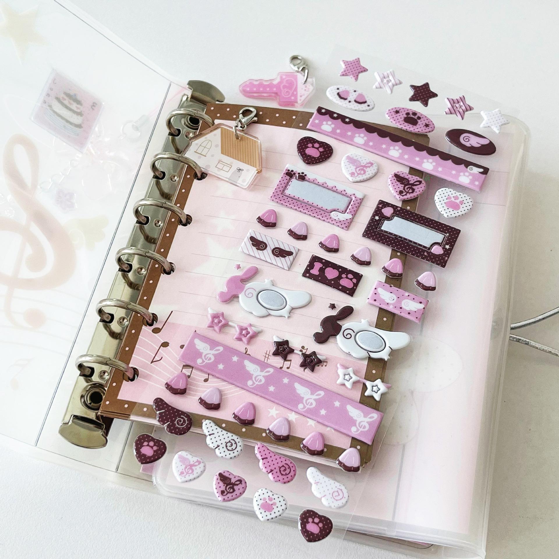 

3D Character Bubble Stickers - Cute Scrapbook, Collage, and Diary Decorations