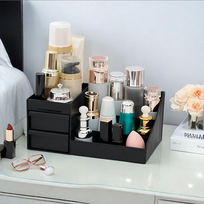

Dressing Table Desktop Dormitory 1pc Drawer Makeup Storage Box Plastic Organizer for Cosmetics Skin Care S