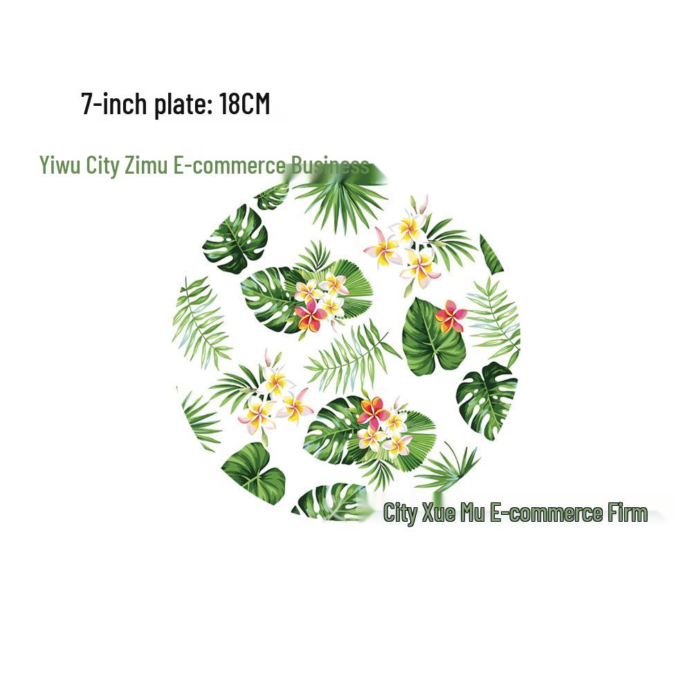 Hawaiian Party Decorations: Paper Plates, Cups, Napkins, Bags & Cutlery Set