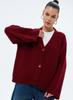 Women's Pink Thick Knit Cardigan - European & American Style