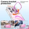 Applicable to 16 gradient girly phone case iPhone 17 pro bracket transparent magnetic phone case