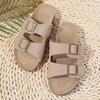Fashion Aphixta Women Classic Slides Cork Clogs Slippers For Women Summer Beach Sandals Outdoor Suede Clogs Sandals Adjustable Buckle