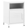 Nightstand White 35 x 35 x 51 cm Steel