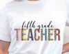 Fifth Grade Teacher, Teacher Tshirt, Gift for Teacher, Leopard Spot Edging