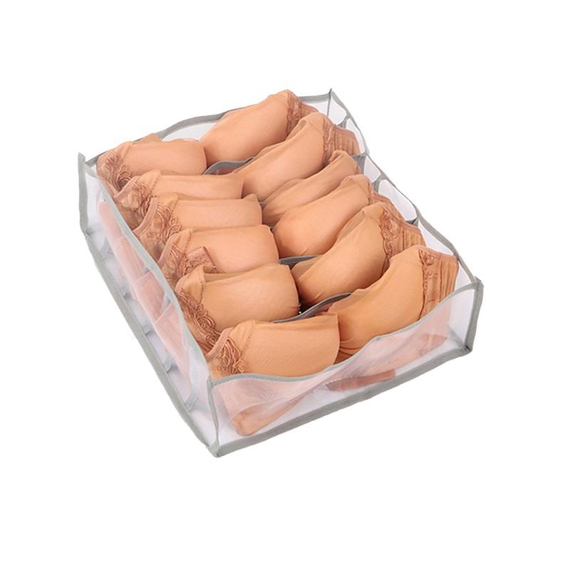 Multi-Grid Foldable Drawer-Type Underwear Socks Panties Organizer Bag Space-Saving Collapsible Closet Clothes Organizer Storage Box