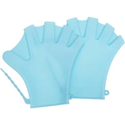 Diving Gloves, Swimming Gloves Silicone Webbed Swim Gloves Water Training Paddle Diving Gloves 1Pair