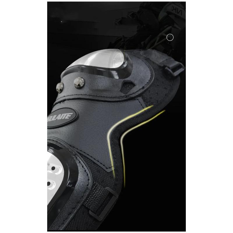 4 pezzi/set ginocchiere per moto in acciaio inox moto gomitiere ginocchiere motocross kit di protezioni per protezioni da corsa