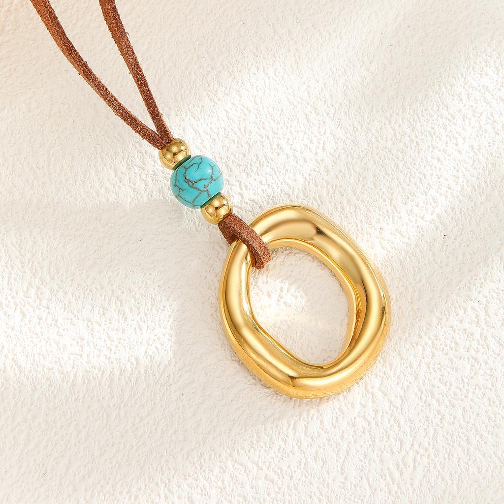 Atoztide Gold Color Heart Flower Sun Pendant Necklace for Women Stainless Steel Multiple Styles Necklace Christmas Jewelry Gift