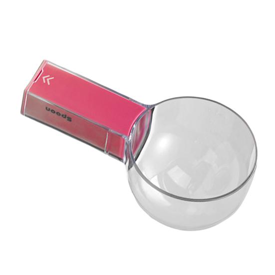 

Graduated Spoon with Insect-Proof Storage Box Removable Handle Transparent Measuring Spoon 40ml-160ml Food-Grade Kitchen Tool for Rice Noodles Cooking рожевий червоний колір