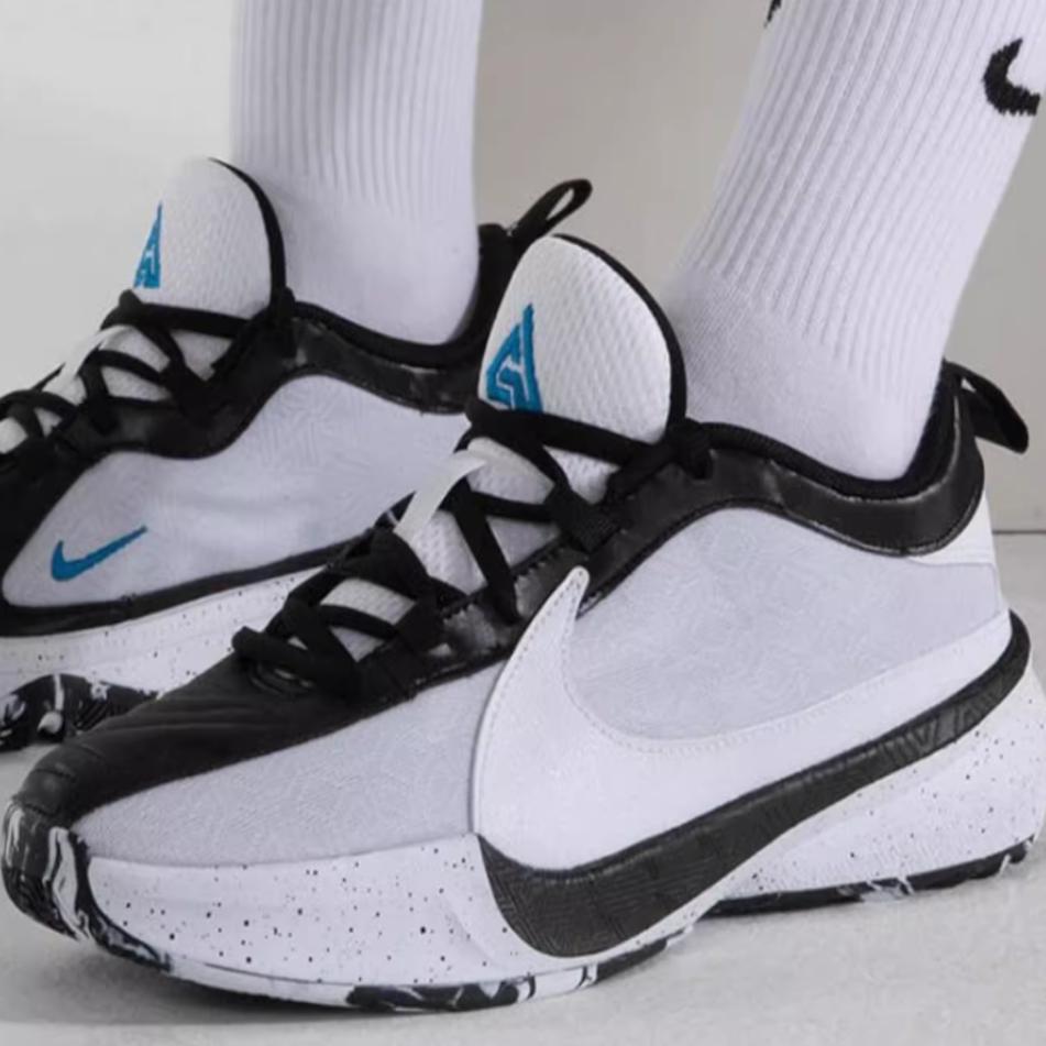 Nike Zoom Freak 5 GS Oreo საბავშვო სპორტული ფეხსაცმელი თეთრი შავი ფოტო-ლურჯი DZ4486-100