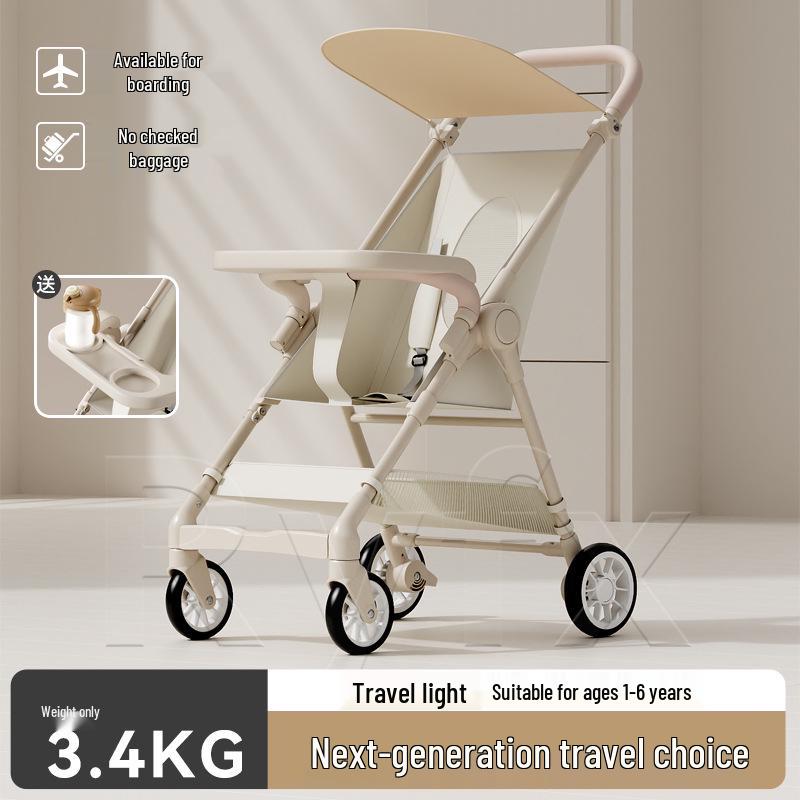 Compact Folding Baby Stroller: Lightweight, Travel-Friendly & Airline Approved