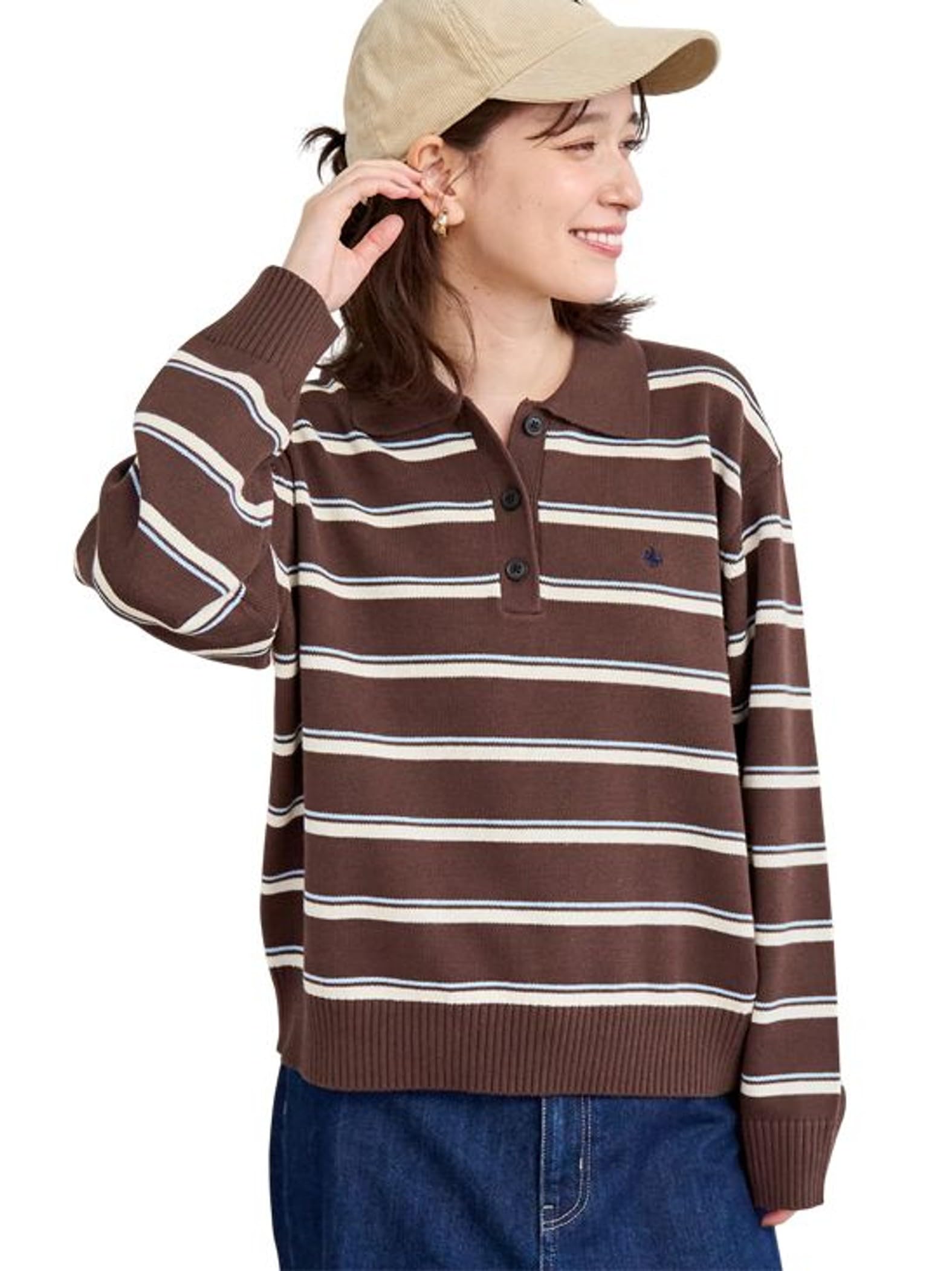 

Cohen POLO BCS (Polo BCS) Custom-Made Collared Polo Sweater (Web-Exclusive Colors Available) 76306000010 2550 MD.BROWN (25) M