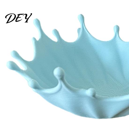 Nightstand Accessory Tray 3D Printed Jewelry for Rings Earrings Bracelets, Ocean Splash Organizer Trinket Dish, Decorative Desktop Home Vanity
