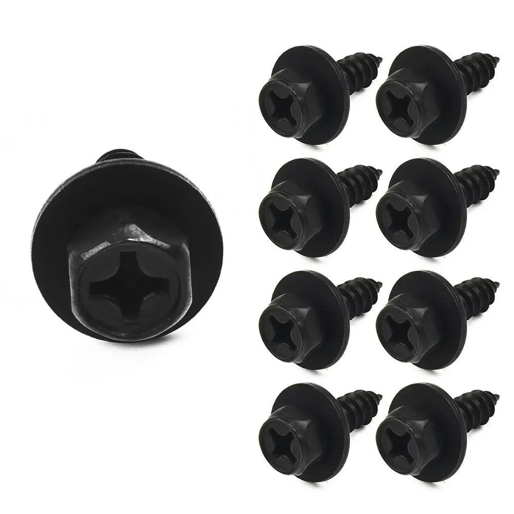 10Pcs Bumper Fender Bolt Screw Fastener Splash Seal Shield Rivet Clip Bolt Screw Fastener For Camry For RAV4 9mm X 9mm China Mainland