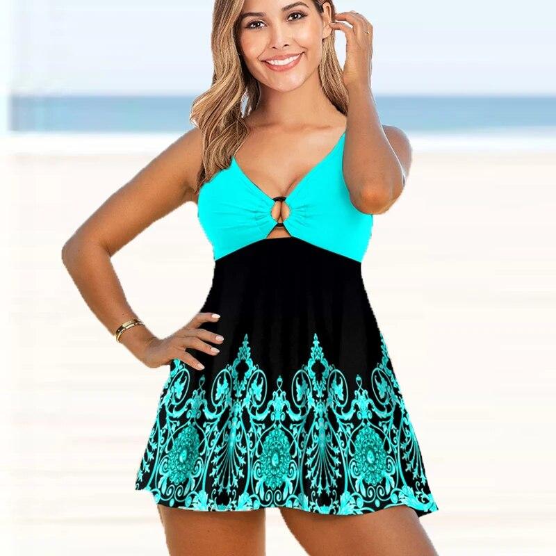 Nouveau Grande Taille Tankini Maillot De Bain Deux Pièces Maillot De Bain Imprimé Femmes Grand Monokini Maillot De Bain 2024 Maillot de bain D'été Maillot De Bain 5XL