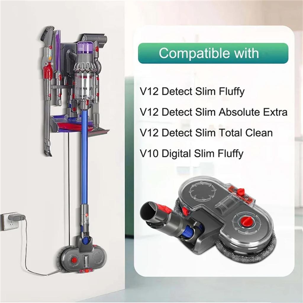 Kit cap de mop electric pentru Dyson V10 Slim/V12 Detect Slim Partea aspiratorului Atașament mop cu cârpă pentru rezervor de apă