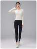 Women's Quick-Dry Long Sleeve Round Neck Training Top for Yoga and Running