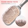 Professional Hair Care Custom LOGO Soft Bristle Massage Hair Brush Anti-Static Paddle Detangling Hair Styling Brush for Smooth
