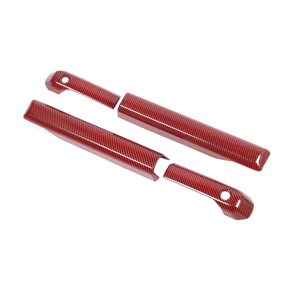 Autotür Innere Armlehne Griffe Dekoration Abdeckung Panel für Suzuki Jimny 2019 UP Innen Zubehör ABS Carbon Faser Rot Silber