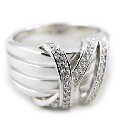 Λευκό ασημένιο δαχτυλίδι «Goddess».