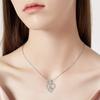 Double Heart Pendant Necklace Sentimental Sparkling Jewelry