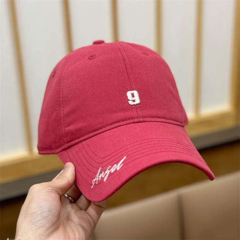 Spring And Summer Embroidery 9 Digital Baseball Hats For Men And Women Simple Casual And Versatile Face Small Sunshade Sunscreen