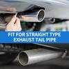 Slant Exhaust Tip, 1.2" - 2.4" Inlet 3.4" Outlet 5.3" Length Tailpipe Universal for Car Bolt on Stainless Steel Matte Black