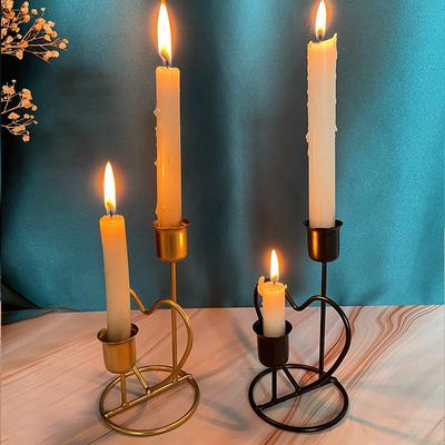 Herzförmiger Kerzenhalter Gold Schwarz Metall Kerzenständer Paar Restaurant Atmosphäre Candlelight Dinner Dekoration Werkzeug